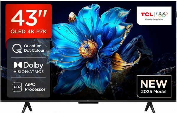 �������� 43 ���� TCL 43P7K QLED 4K SMART Android