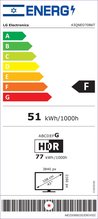טלוויזיה חכמה 43 אינץ LG 43QNED70B6T MiniLED AI TV SMART 4K
