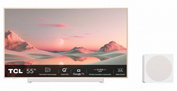������� ���� "55 TCL NXTVISION 55A300 PRO QLED 4K Google TV + B&O SoundBar & Sub