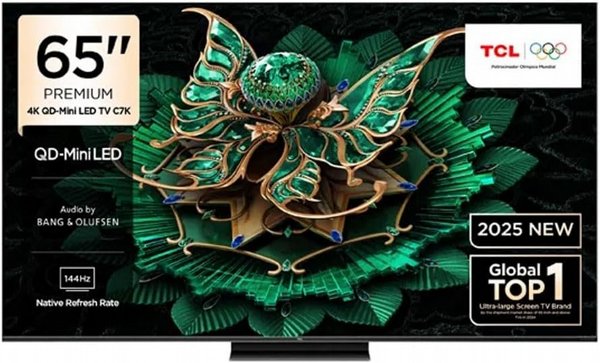 �������� 65 ���� TCL 65C7K QLED Mini LED 144Hz 4K SMART Android AI TV