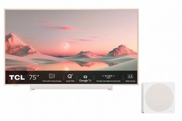 ������� ���� "75 TCL NXTVISION 75A300 PRO QLED 4K Google TV + B&O SoundBar & Sub