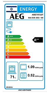 תנור בנוי פירוליטי אאג שחור מט AEG ABE75722T