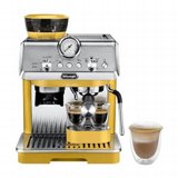 מכונת קפה ידנית דלונגי גימור צהוב כסוף Delonghi La Specialista Arte EC9155YE מכונת קפה ידנית דלונגי גימור צהוב כסוף Delonghi La Specialista Arte EC9155YE