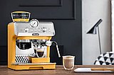 מכונת קפה ידנית דלונגי גימור צהוב כסוף Delonghi La Specialista Arte EC9155YE
