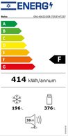 מקרר 4 דלתות בקו 572 ליטר זכוכית שחורה Beko GN1406222GB