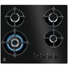 כיריים גז 4 להבות זכוכית שחורה אלקטרולוקס Electrolux KGG6437K