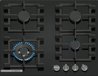 כיריים גז בוש 4 להבות זכוכית שחורה Bosch PNK6B6K40Y *תוצרת ספרד*